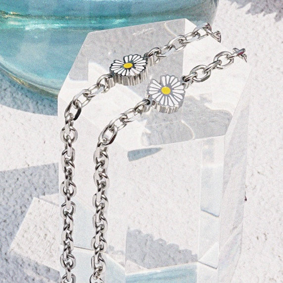 JBANS Daisy Pandant Surgical Steel Chain Couple Bracelet 小雛菊情侶手鍊