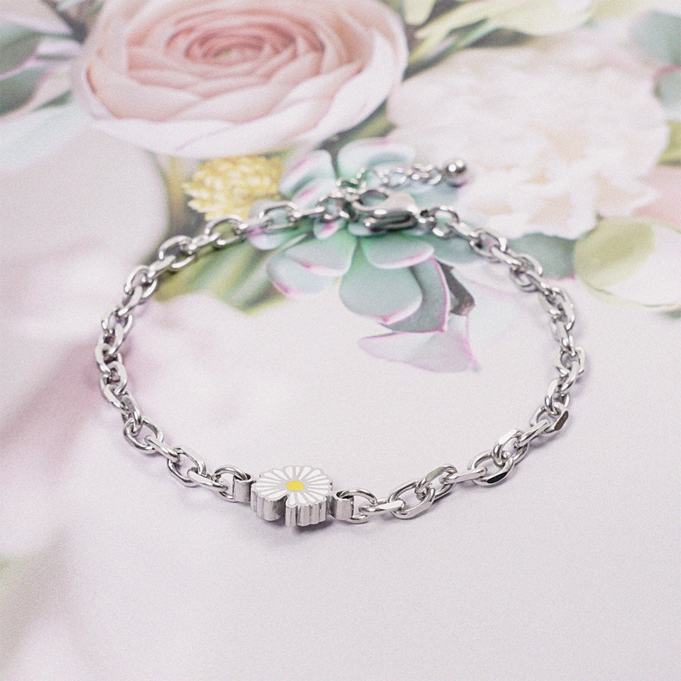 JBANS Daisy Pandant Surgical Steel Chain Couple Bracelet 小雛菊情侶手鍊