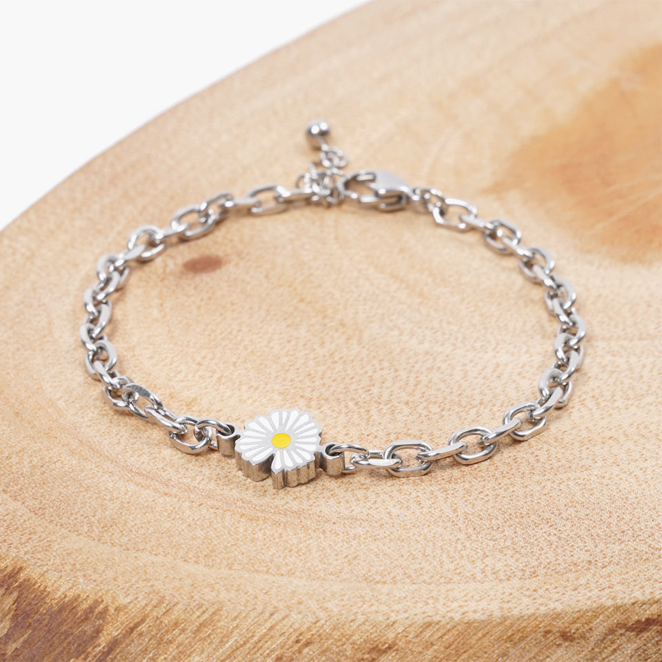 JBANS Daisy Pandant Surgical Steel Chain Couple Bracelet 小雛菊情侶手鍊