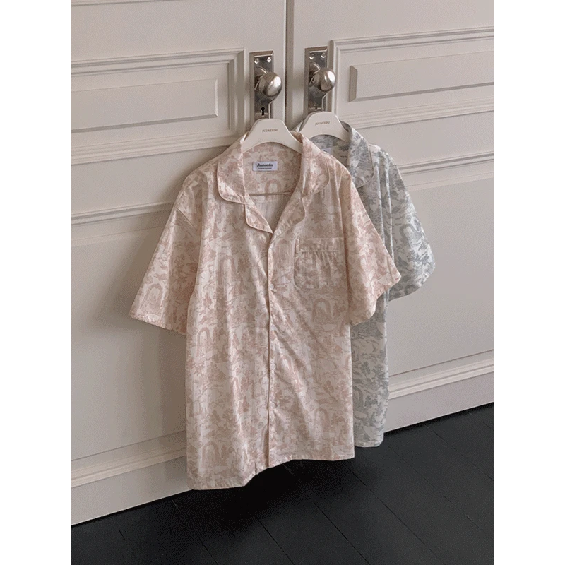 J'eu Arte Couple Short Sleeve Pyjamas Sleepwear Set