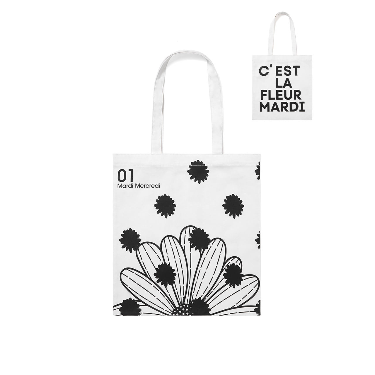 CANVAS BAG FLOWER DOTS