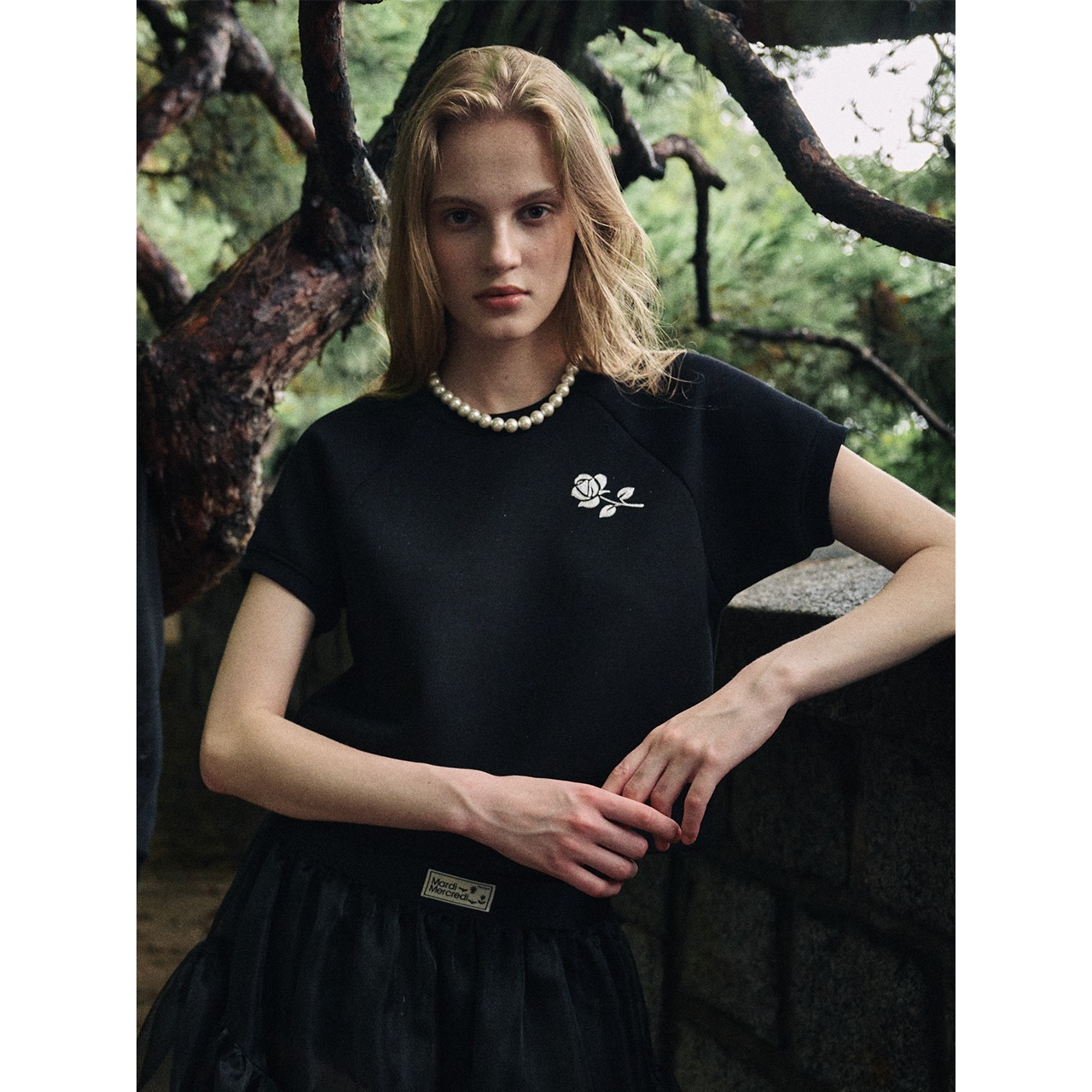 NEOPRENE TOP HALF SLEEVE UNE ROSE