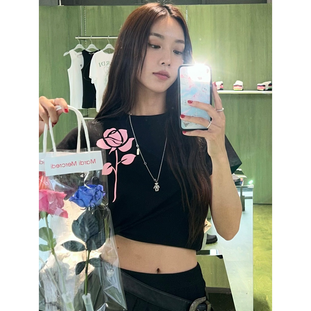 SLIM TSHIRT UNE ROSE