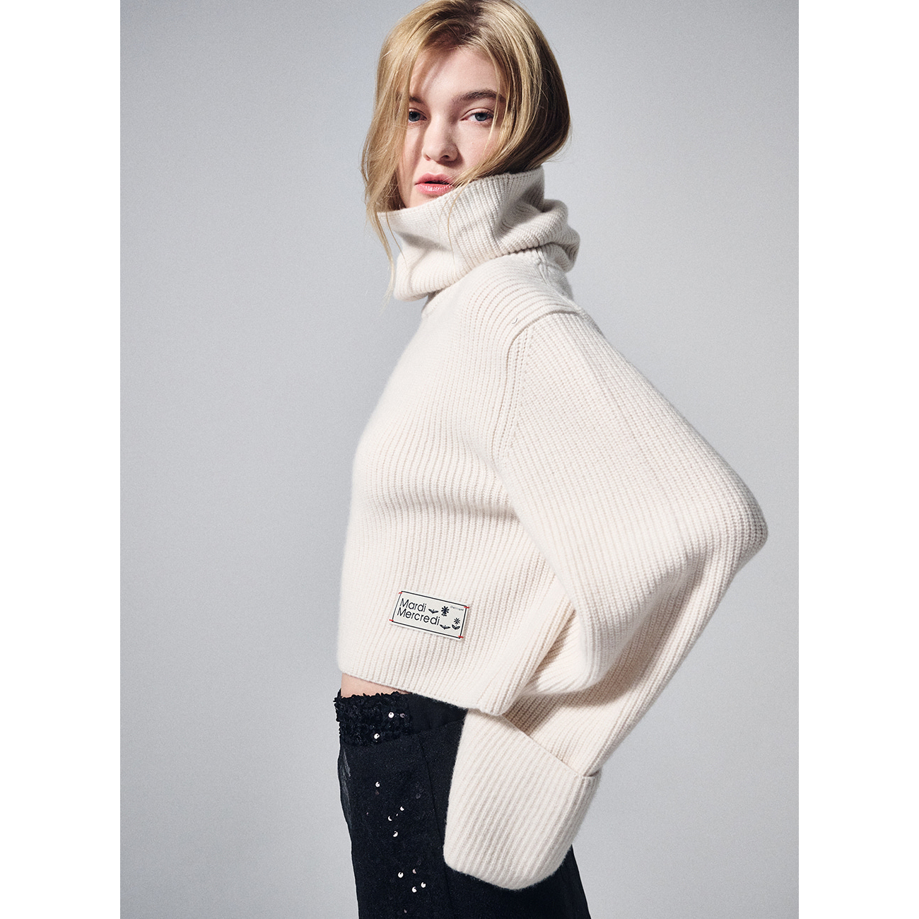 CASHMERE BLENDED EXTREME TURTLE NECK