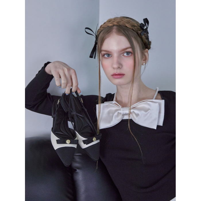 Marigold Ribbon Slingback