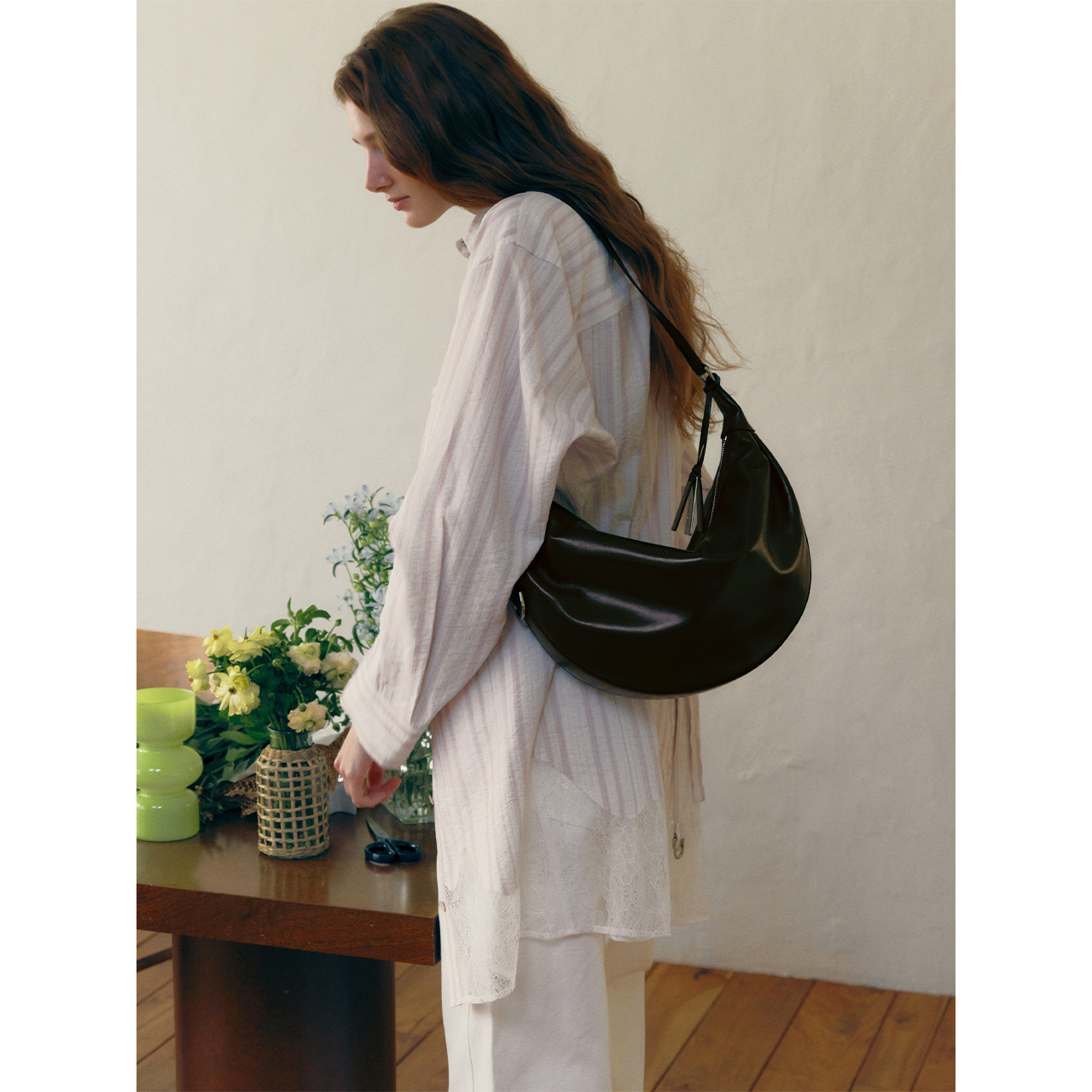 June Hobo Bag Medium Plain