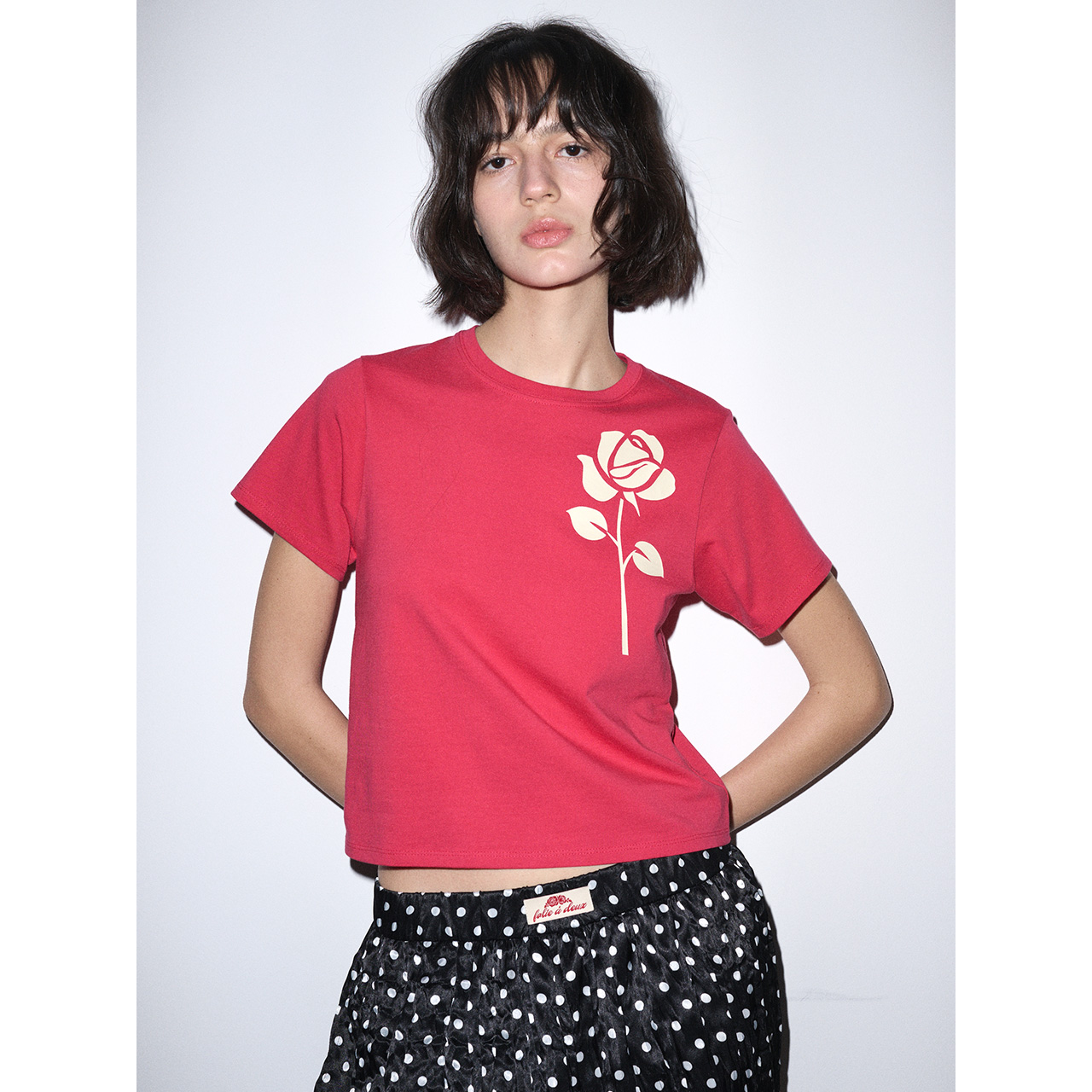 SLIM TSHIRT UNE ROSE