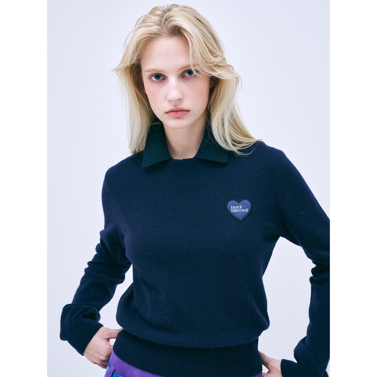 RACCOON BLENDED ROUND NECK HEART LOGO