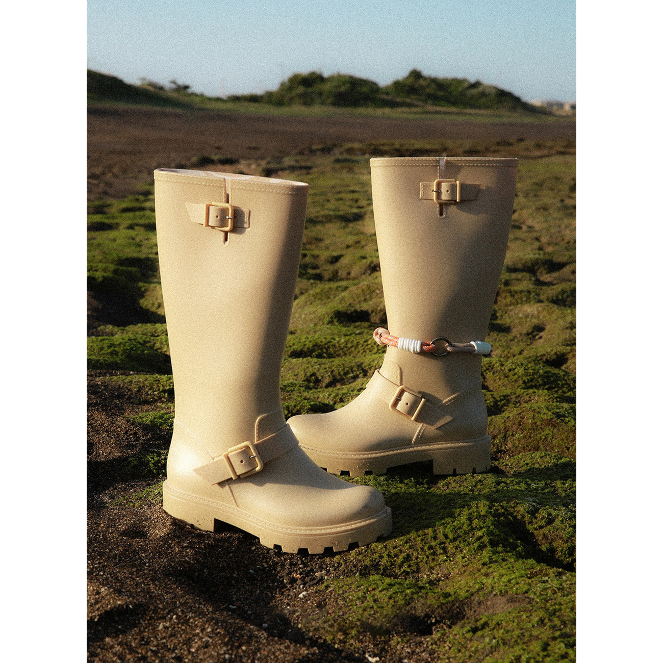 BUCKLE RAIN BOOTS LONG