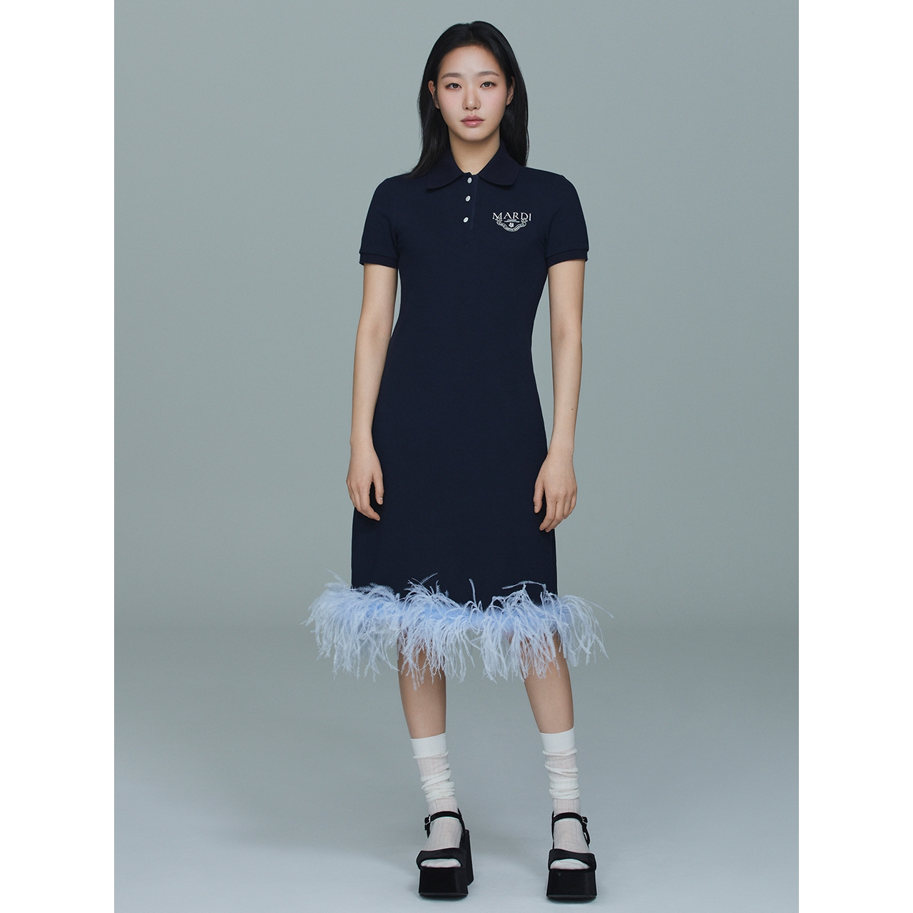 OSTRICH MIDI DRESS PIQUET