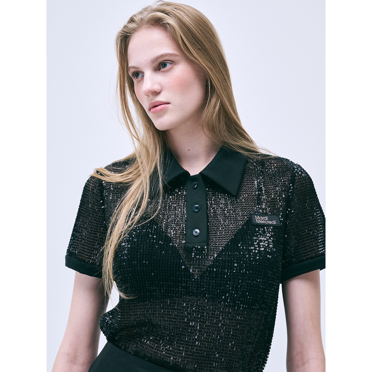 SEQUIN SHIRT PIQUET