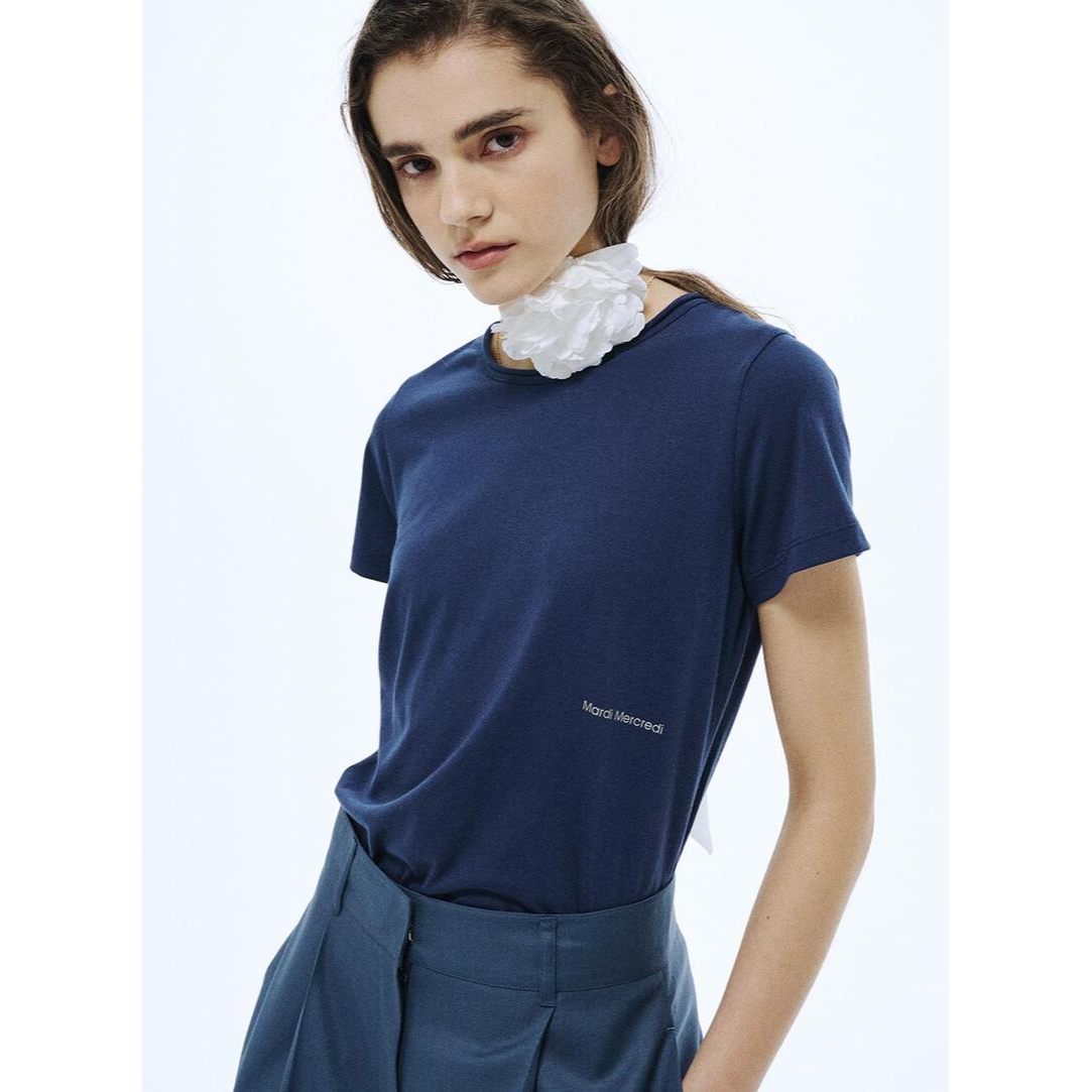 PREMIUM SILK BLENDED TSHIRT LOGO SLIMFIT