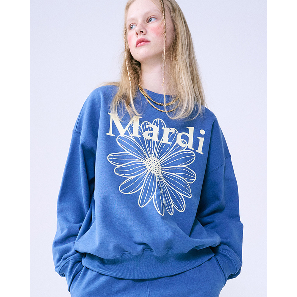 SWEATSHIRT FLOWERMARDI PIGMENT WASHING