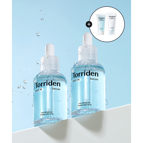 Dive-in Low Molecular Weight Hyaluronic Acid Serum 50ml +40ml (+Dive-In Cleansing Foam 30ml+Smoothing Cream 20ml)