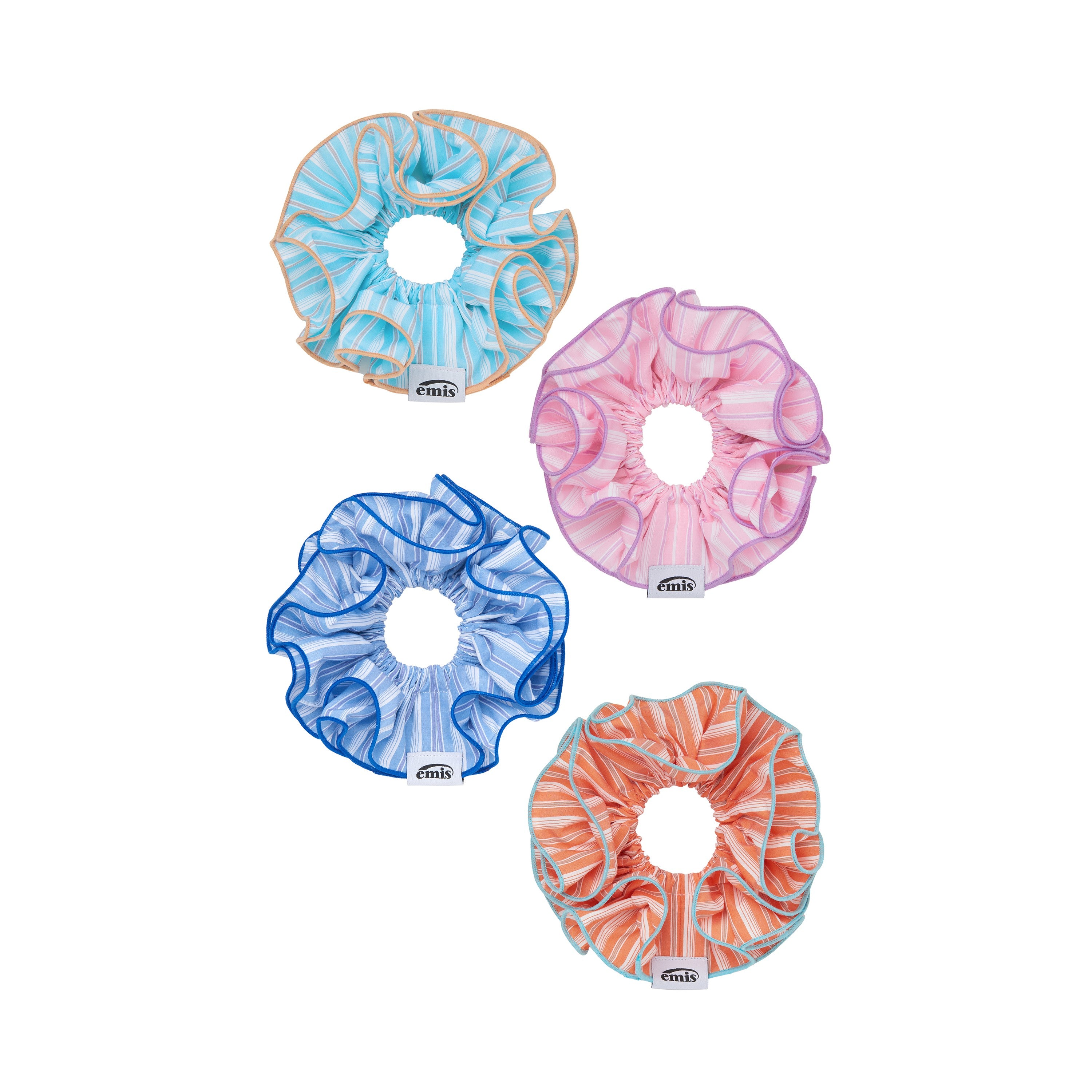 PIN STRIPE DOUBLE LAYER SCRUNCHIE