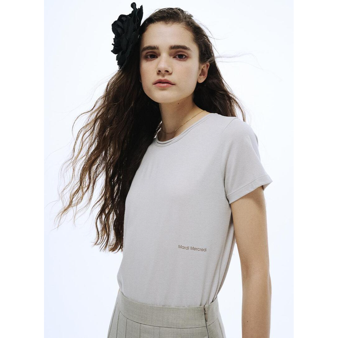 PREMIUM SILK BLENDED TSHIRT LOGO SLIMFIT