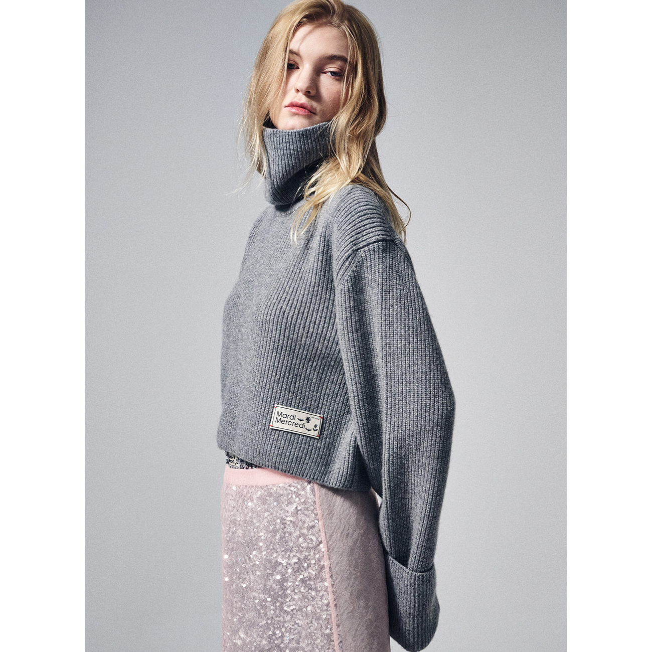 CASHMERE BLENDED EXTREME TURTLE NECK