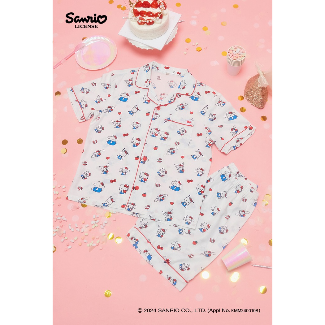 (Sanrio Characters 2024) Sanrio Characters Kids Short-Sleeved Pyjamas