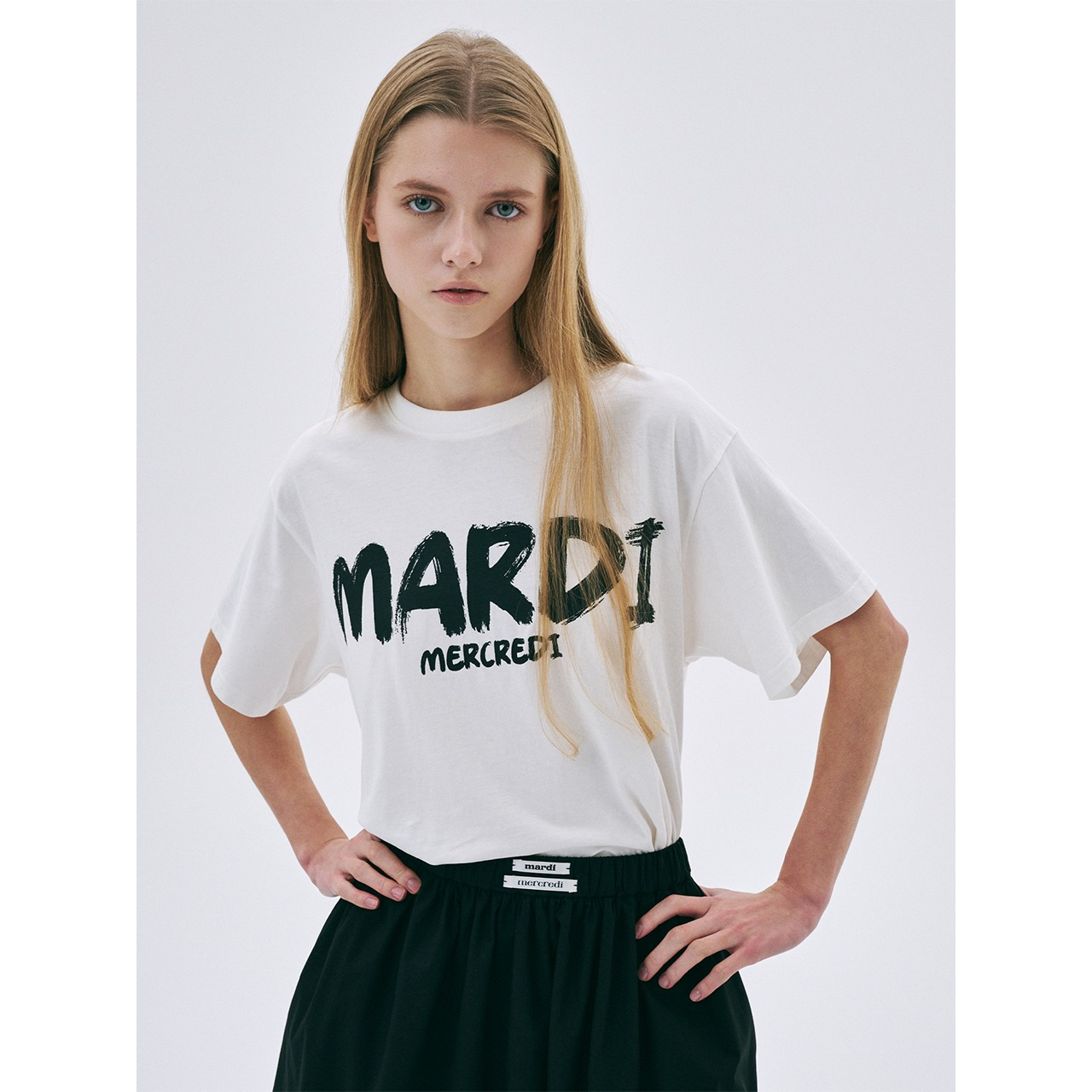 TSHIRT BRUSH LOGO CONTRAST