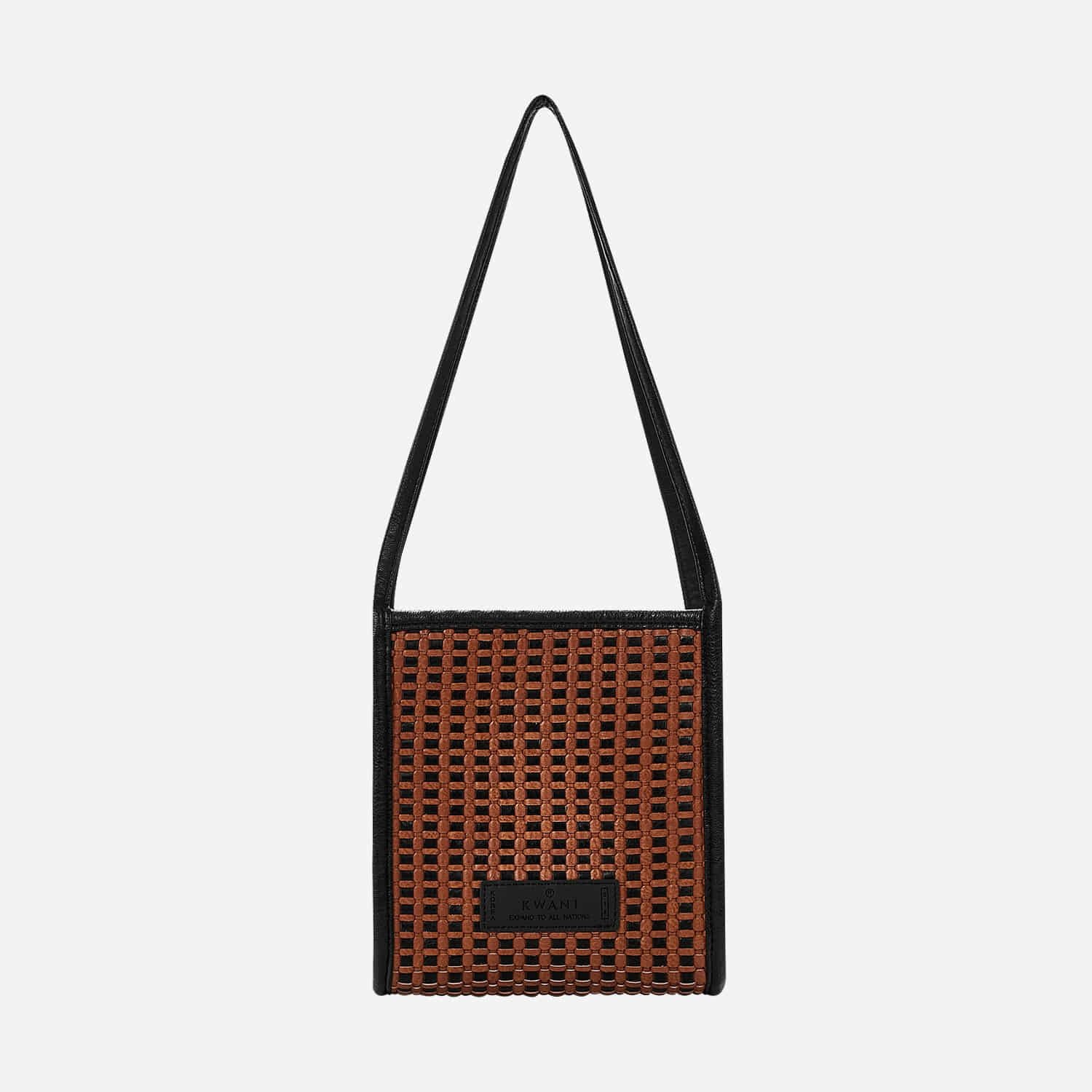 2201 Handmade Weaving Tote Medium BK/CN