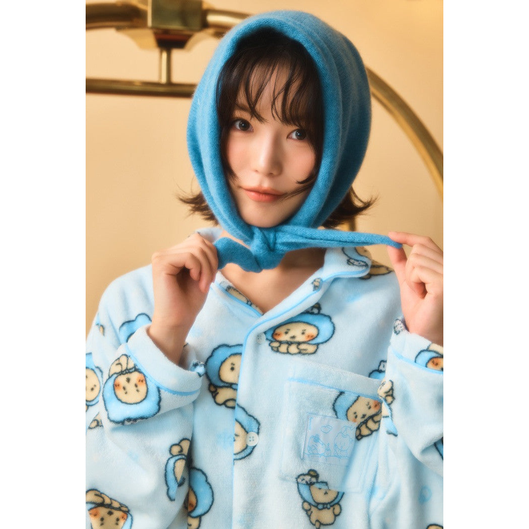 (The Broken Bear 2025)Sleep pajamas worn with Buangdan 長袖珊瑚毛毛睡衣套裝