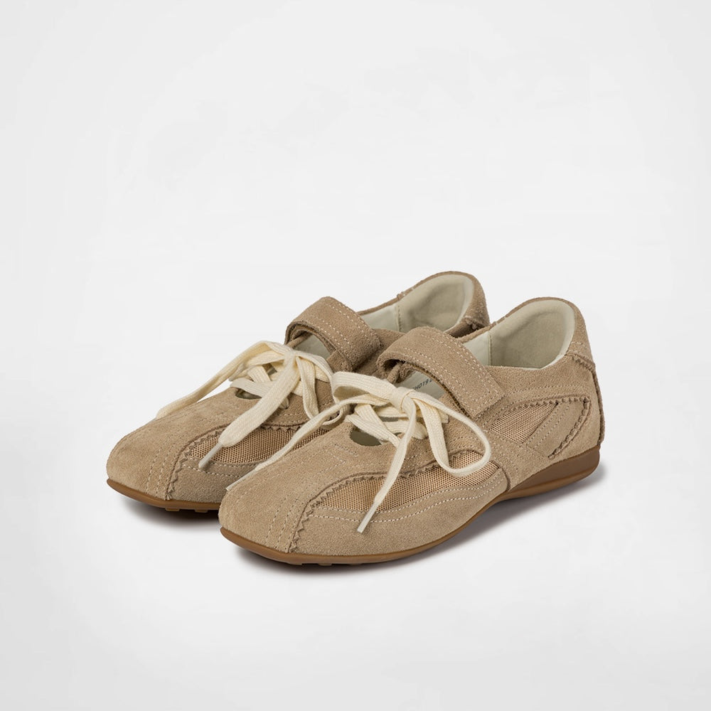 PINKING MARY JANE SNEAKERS - BEIGE