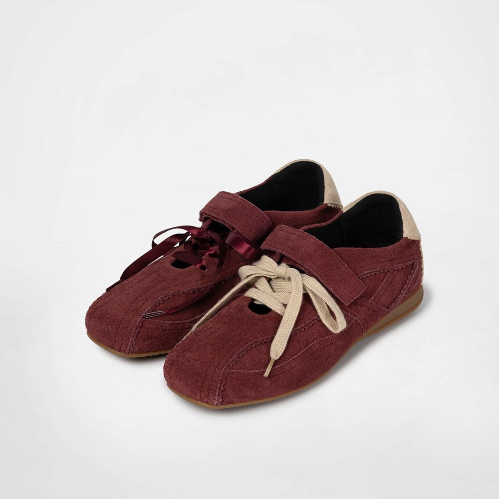 PINKING MARY JANE SNEAKERS - WINE