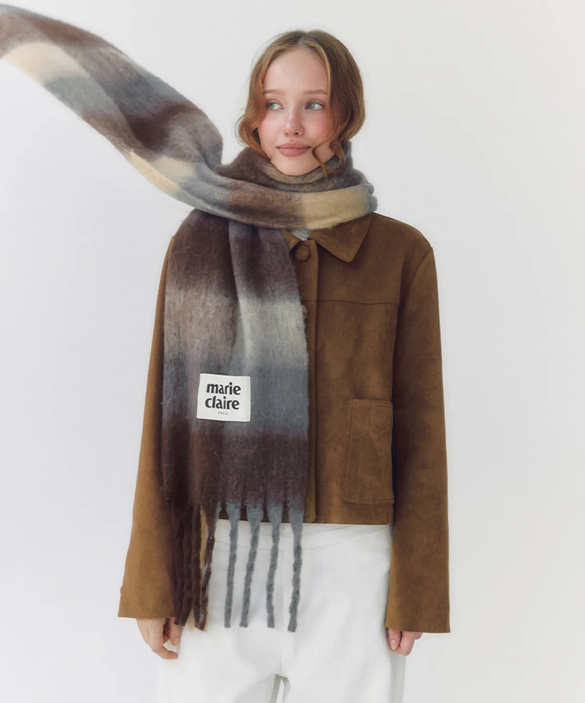 [2025」Cotton candy check muffler