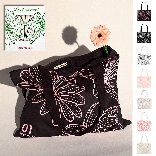 CANVAS BAG TRIPLE FLOWER