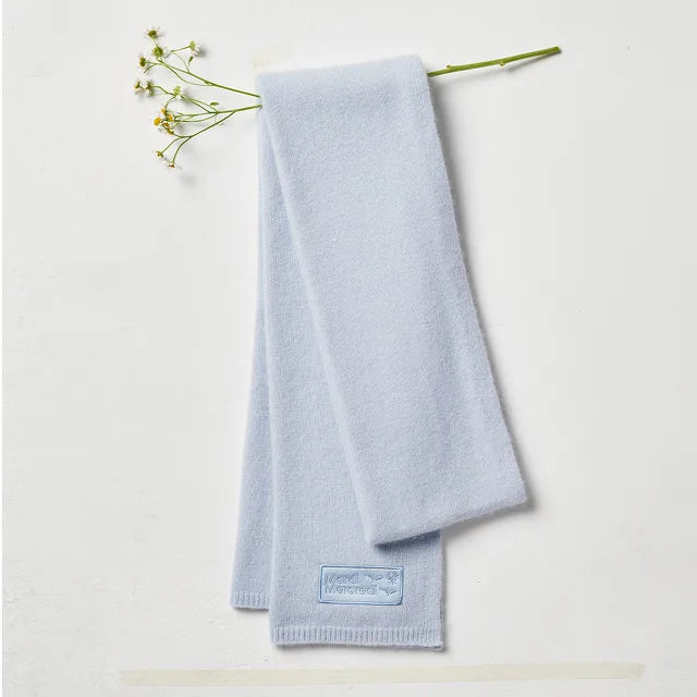 CASHMERE BLENDED MUFFLER SATIN LOGO