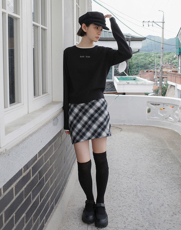 Stitch color matching raglan knit