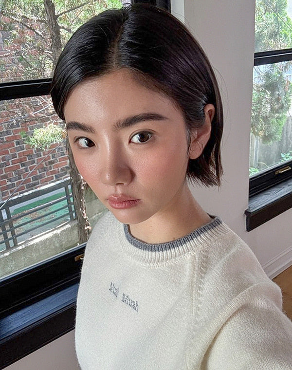 Stitch color matching raglan knit
