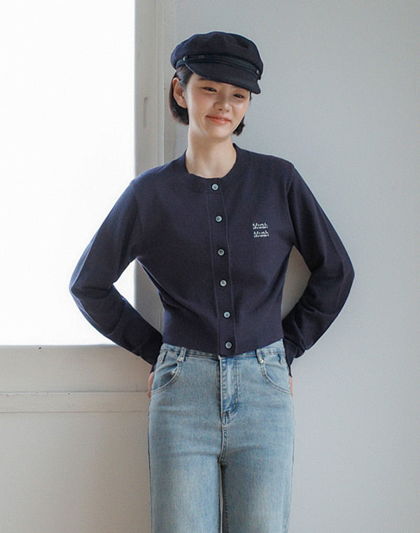 Cozy round knit cardigan