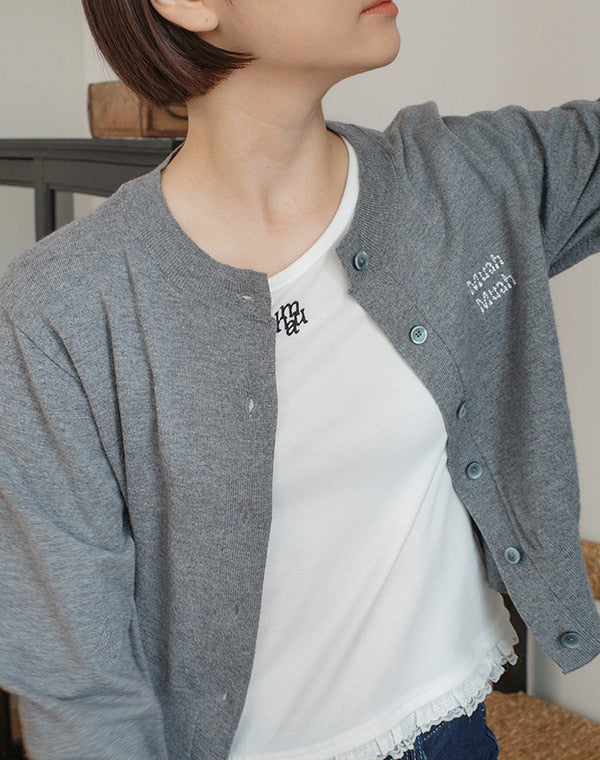 Cozy round knit cardigan