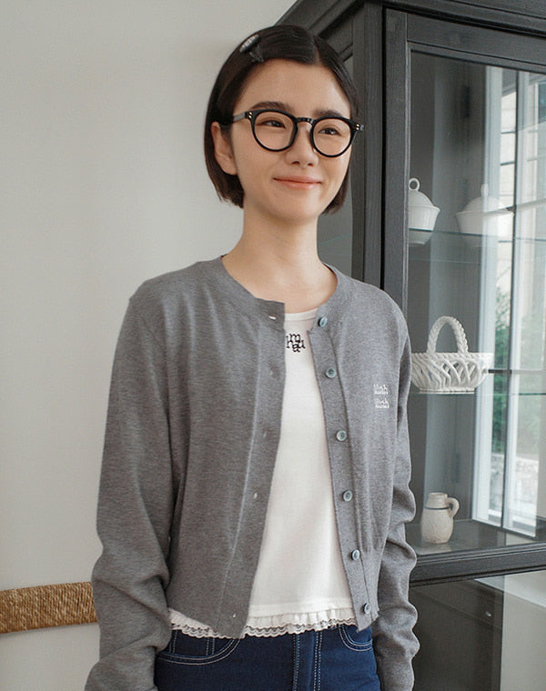 Cozy round knit cardigan