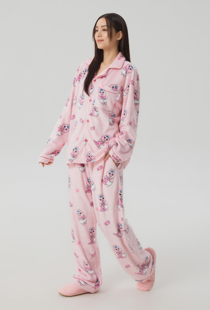 (Opanchu Usagi 2025) Opanchu Usagi Sleep Pajama 長袖珊瑚毛毛睡衣套裝