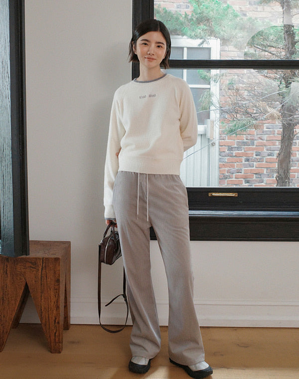 Stitch color matching raglan knit