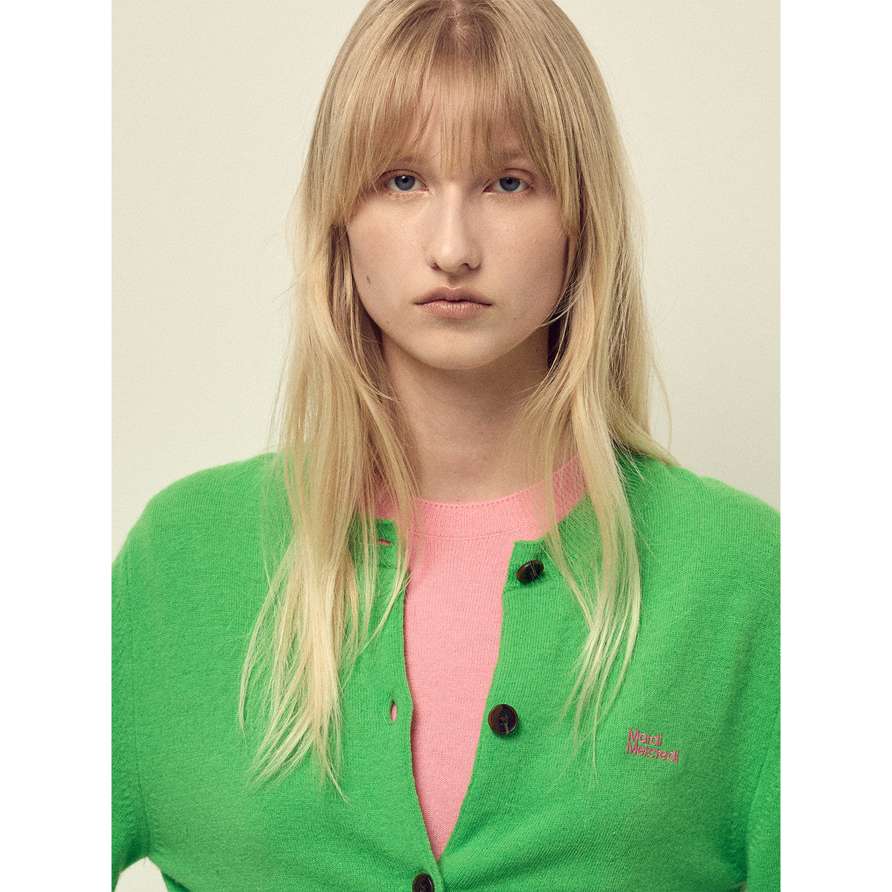 CASHMERE BLENDED CARDIGAN ROUND NECK ESSENTIAL
