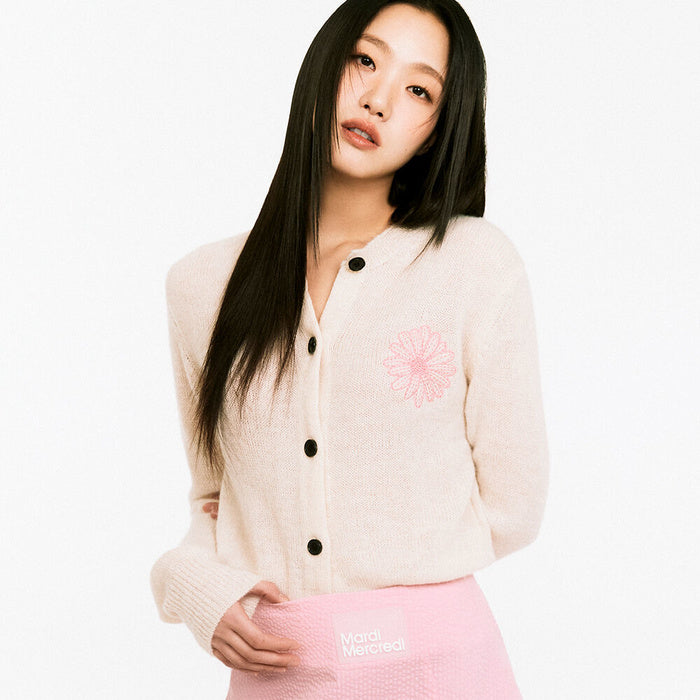 MOHAIR CARDIGAN ROUND NECK