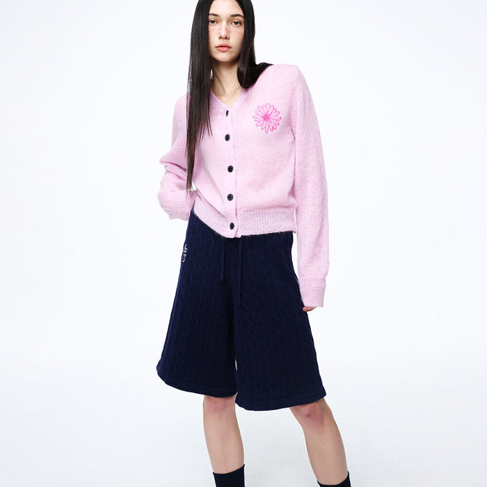 MOHAIR CARDIGAN V NECK