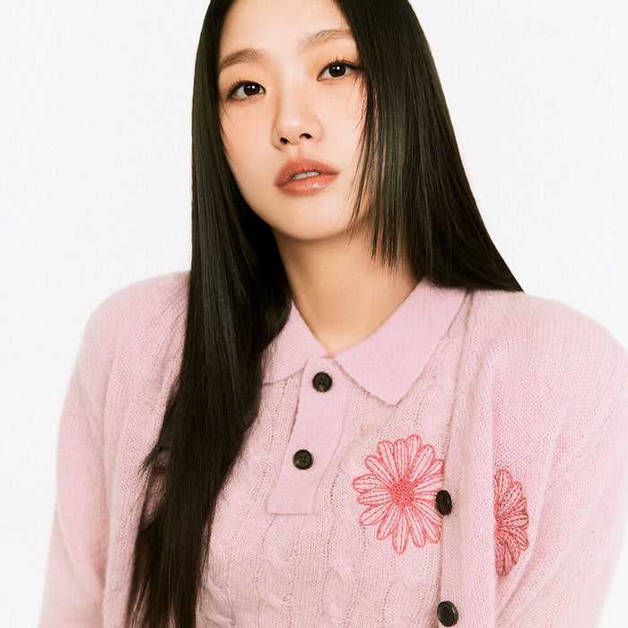 MOHAIR CARDIGAN V NECK