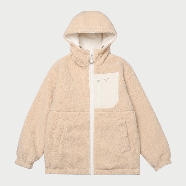 Reversible Hood Warm Up 羊羔毛雙面外套 - Light Beige
