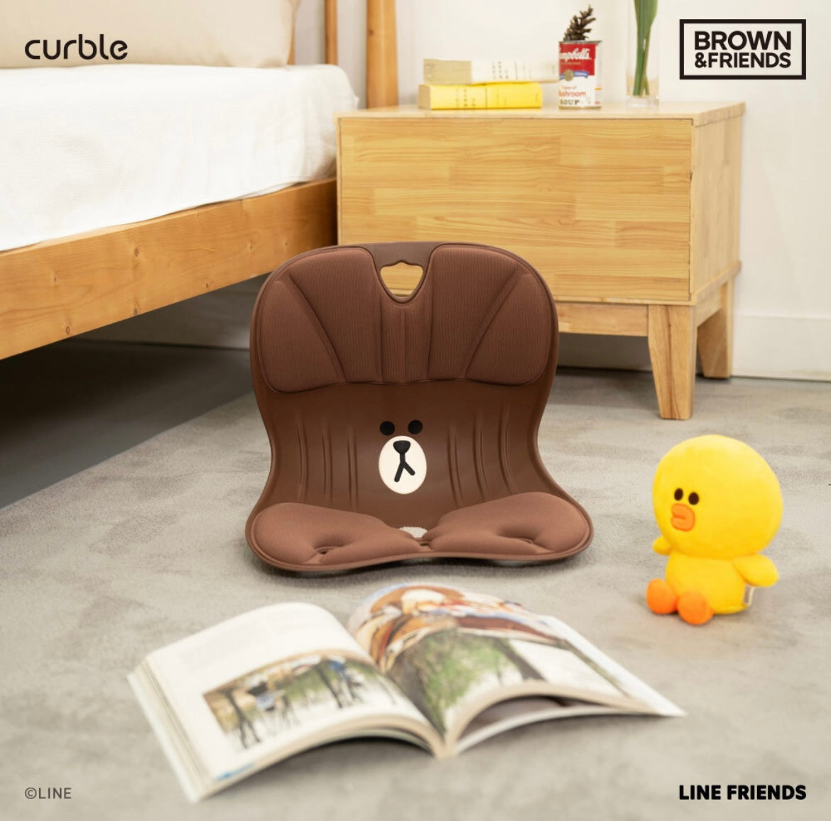 Curble x Line Friends 坐姿矯正座墊