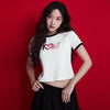 I LOVE BUTTERFLY LINE CROP TOP