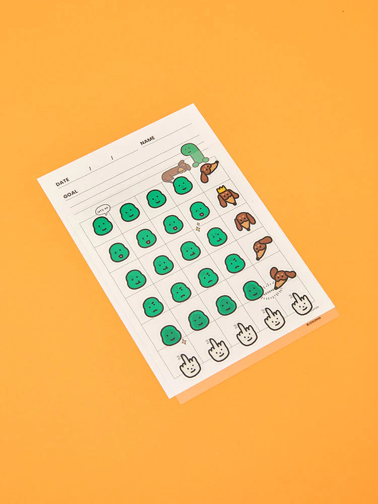 Joguman Throw Away Planner & Goal Accometic Sticker