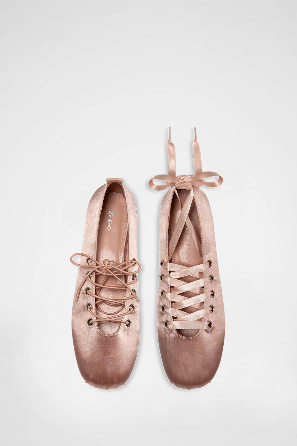 DOLPHIN LACE UP FLATS / PINK