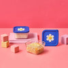 Glasslock X Wiggle Wiggle Rice Bowl Square Set (2PCS)