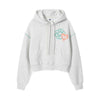 WOMEN'S FLORY-LOVEY GRAPHIC CROP HOODIE