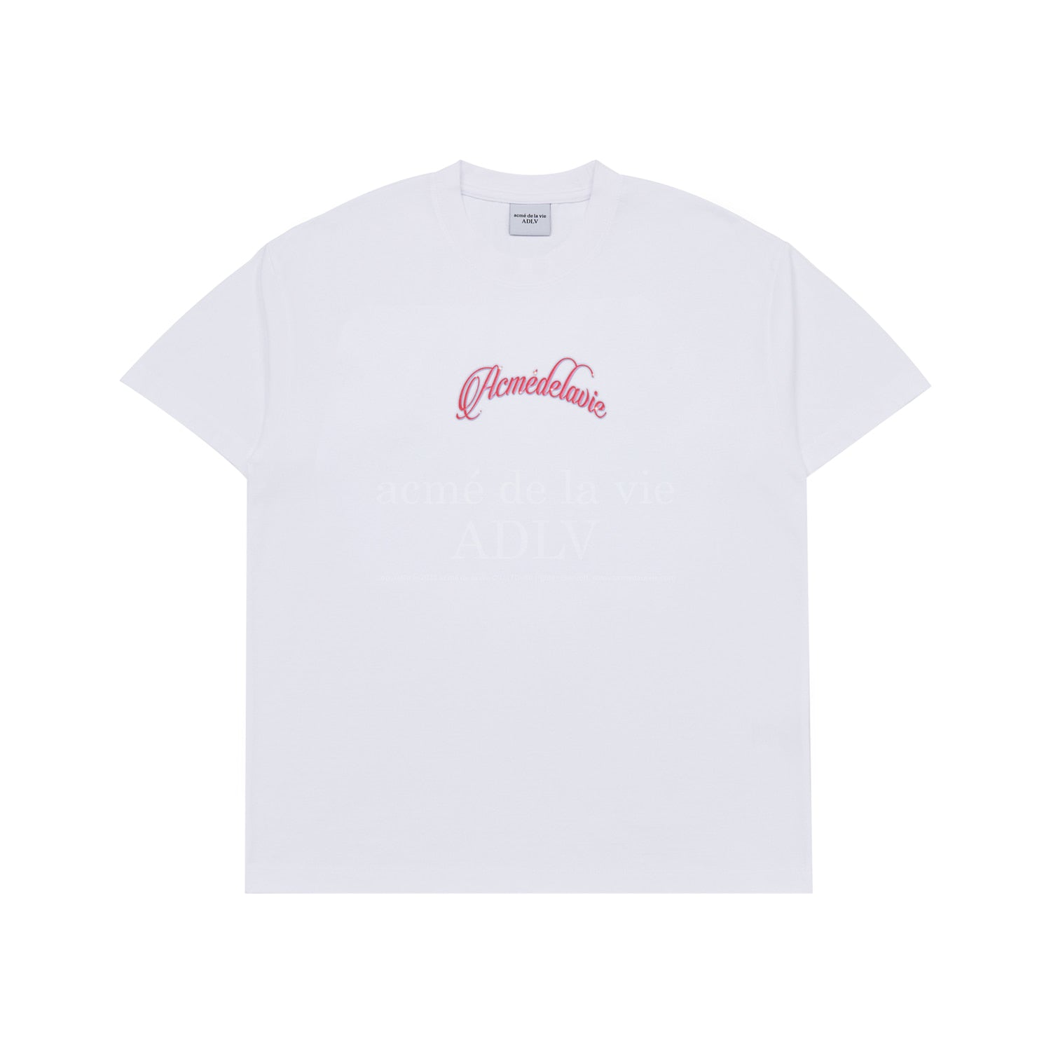 [Acmé de la Vie] ADLV X LISA TWINKLE SCRIPT LOGO BASIC SHORT SLEEVE T-SHIRT - WHITE