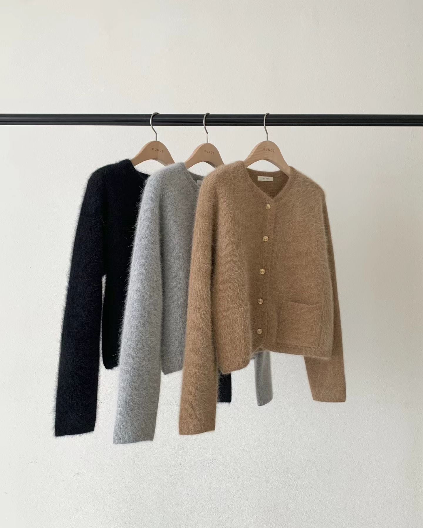 [OUNCE] Prenium Angora Tweed CD 小香風奢華金扣羊駝毛絨外套
